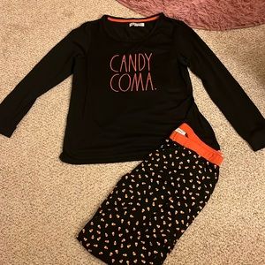 Womens Halloween Rae Dunn Candy Coma Pajamas